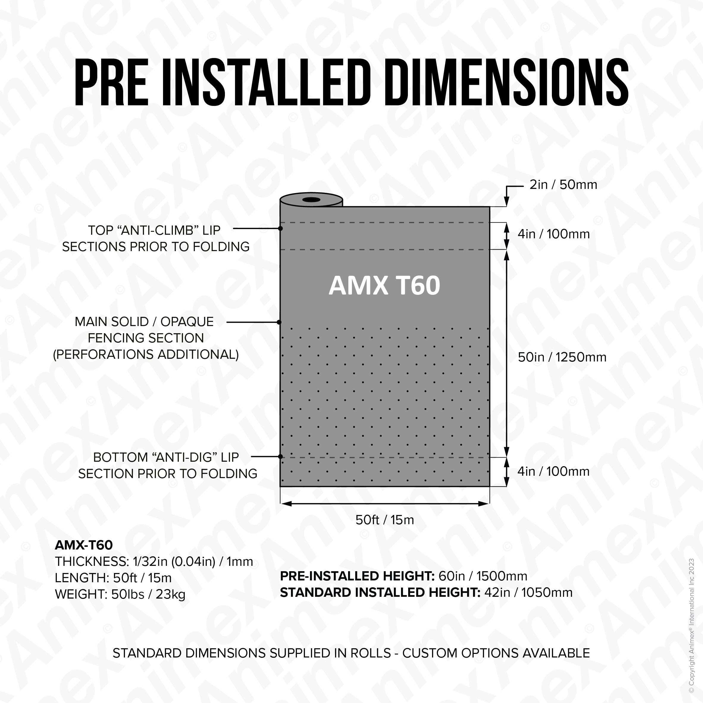 AMX-T60 (Temporary) Wildlife Exclusion Fencing — Animex Wildlife